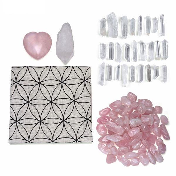 Pure Love Crystal Grid Kit Crystals