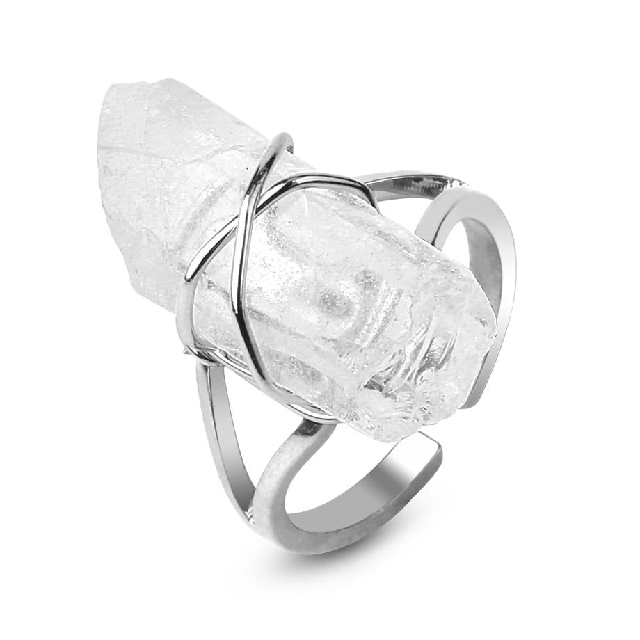 Cleansing and Healing Clear Quartz Open Ring