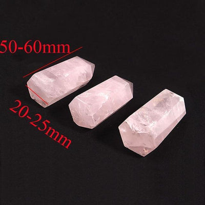 Rose Quartz Heart Stone Crystal Point 50-60mm pink Crystals