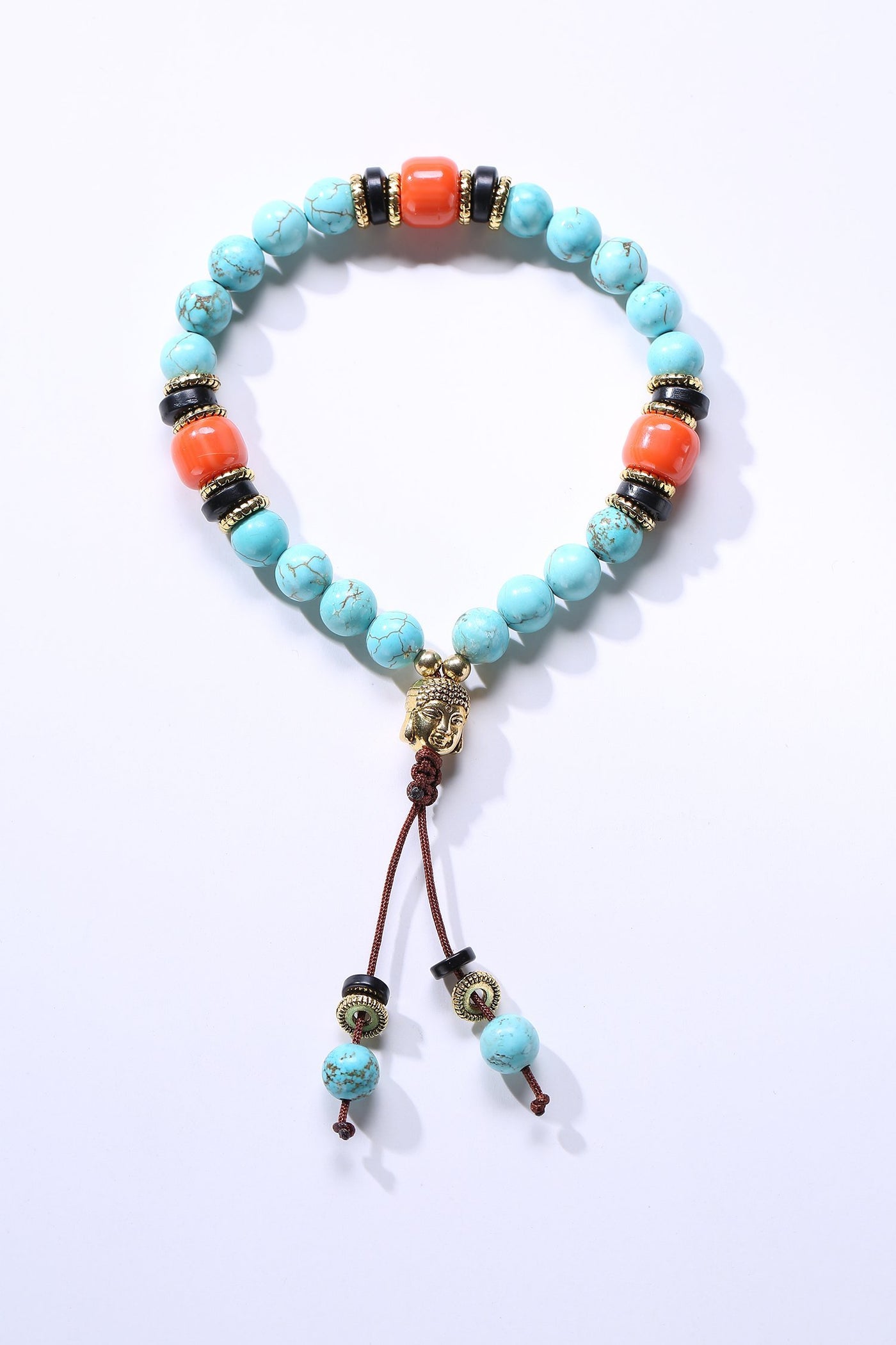 ROXY Natural Turquoise Bead Wrist Mala Bracelet Bracelet