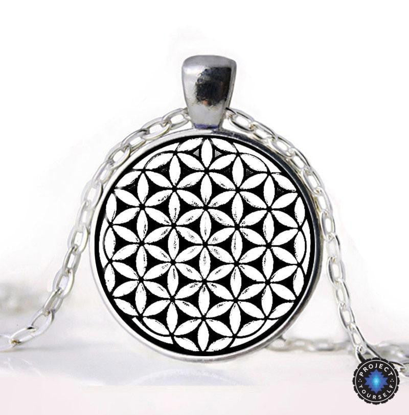 Sacred Geometry Flower of Life Pendant Necklace Necklace