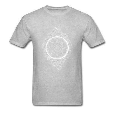 Sacred Geometry Sri Yantra T-shirt Gray / S Clothing