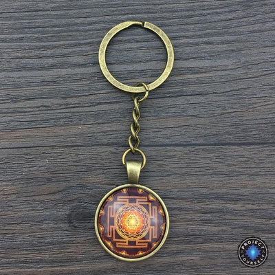 Sacred Sri Yantra Keychain Keychains