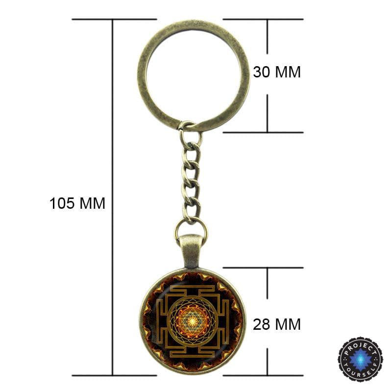 Sacred Sri Yantra Keychain Keychains