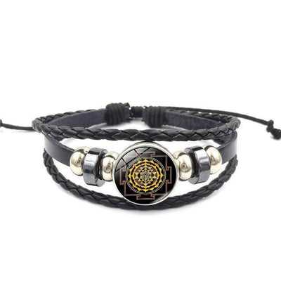 Sacred Sri Yantra Multilayer Leather Bracelet style6 Bracelet