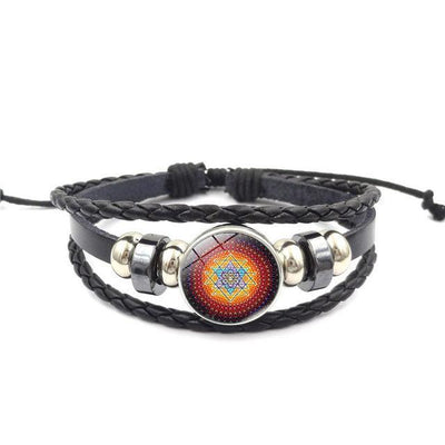 Sacred Sri Yantra Multilayer Leather Bracelet style9 Bracelet