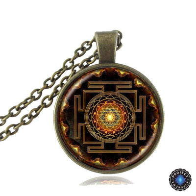 Sacred Sri Yantra Necklace + Pendant Style 1 Sri Yantra Necklace