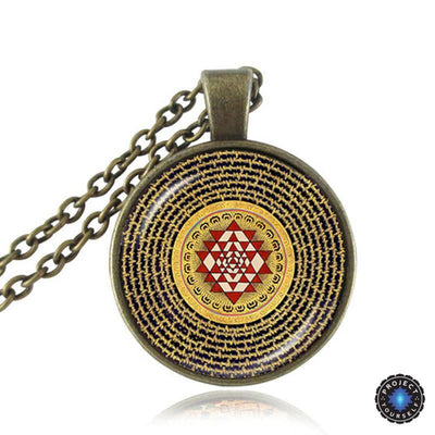 Sacred Sri Yantra Necklace + Pendant Style 2 Sri Yantra Necklace