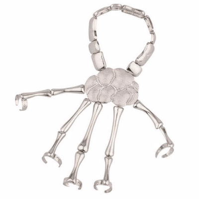 Skeleton Hand Bracelet Silver Bracelet