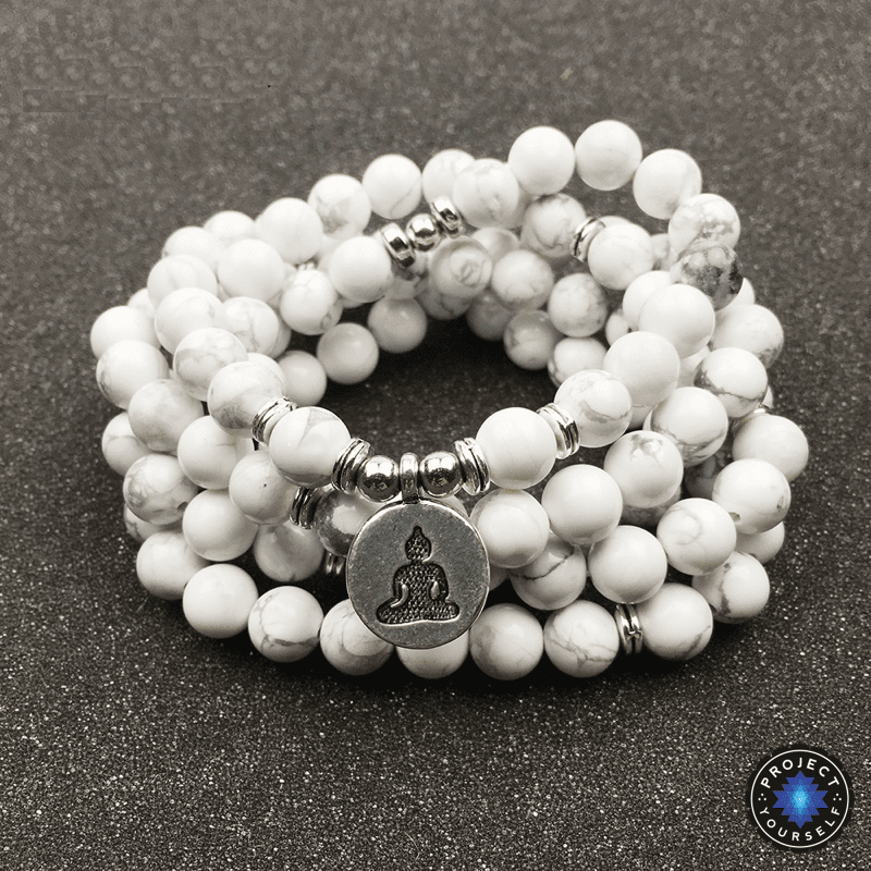 Soothing Howlite 108 Mala Wrap Bracelet – Project Yourself