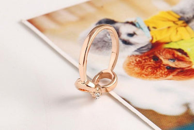 Sparkling Gold Dipped Infinity Ring Rings