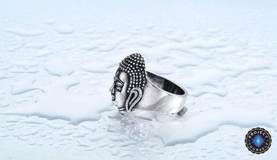 Stainless Steel Buddha Head Ring Rings