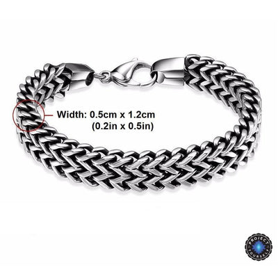 Stainless Steel Double Side Snake Chain Bracelet Bracelet