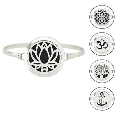 Stainless Steel Essential Oil Aromatherapy Bangle Bracelet