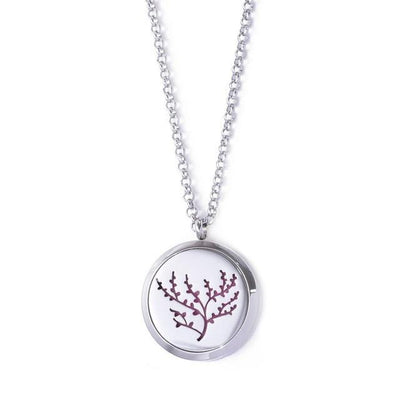 Stainless Steel Essential Oil Diffuser Locket Necklace for Aromatherapy Beautiful Plant Diffuser Locket Necklace
