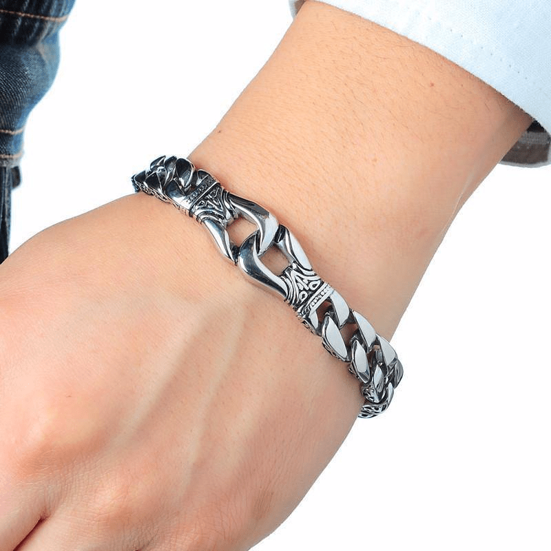 Stainless Steel Totem Curb Bracelet Bracelet