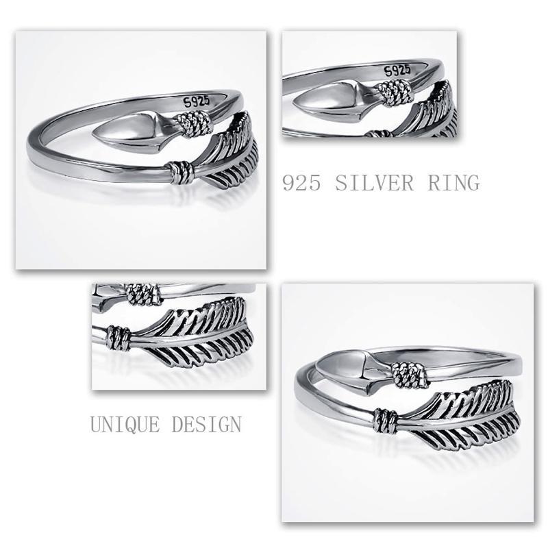 Sterling Silver Arrow Open Ring Rings