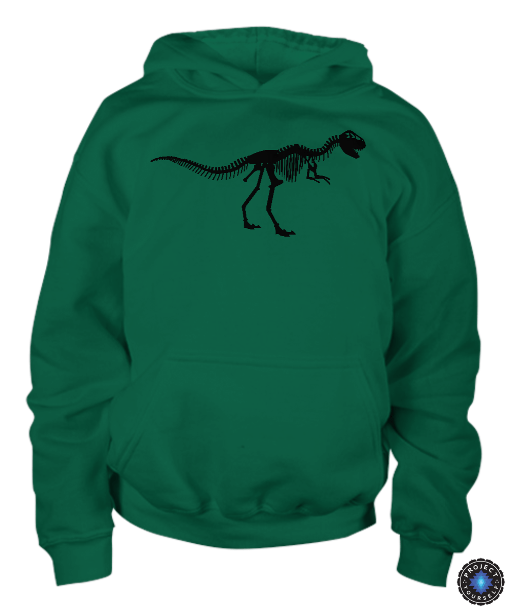 T-Rex Hoodie Youth Hoodie / Forest Green / xsml Shirt / Hoodie