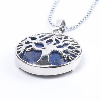 Tree Of Life Healing Stone Openwork Necklace Lapis Lazuli Necklace