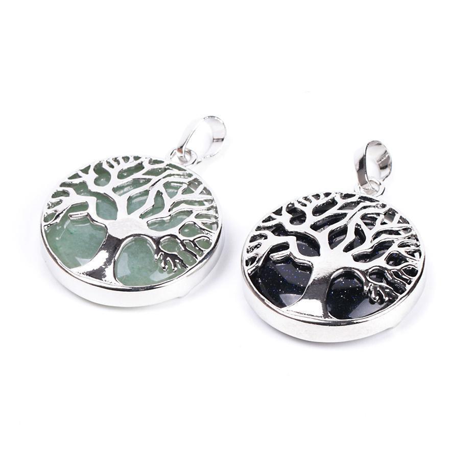 Tree Of Life Healing Stone Openwork Necklace Necklace