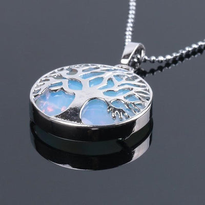 Tree Of Life Healing Stone Openwork Necklace Opal Necklace