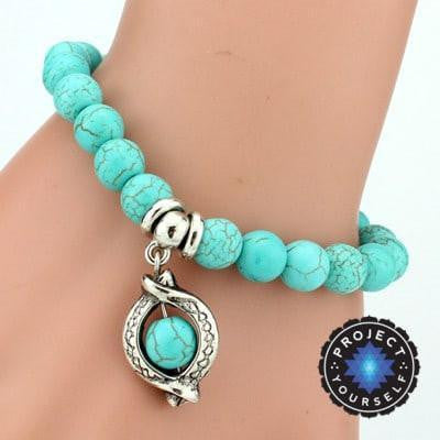 Turquoise Charm Bracelet + Pendant Turquoise Bracelet