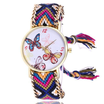 Woven Braided Bracelet Butterfly Watch C Watch